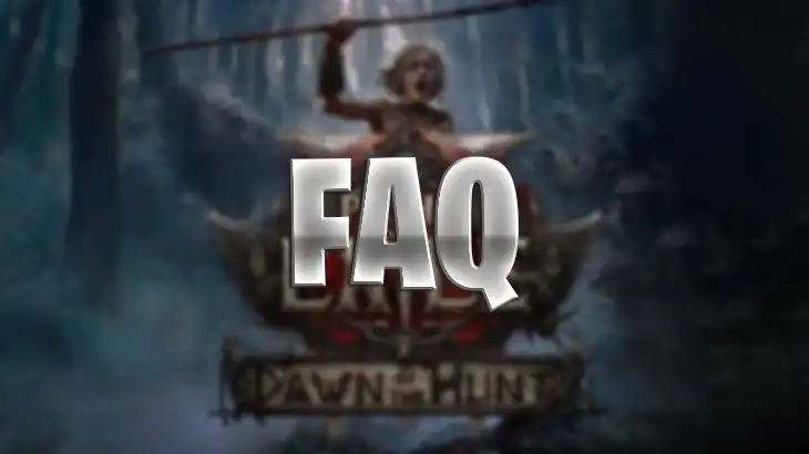 PoE2 Logo mit FAQ Schriftzug